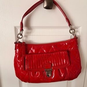 Coach Y2K Red Patent Leather Handbag